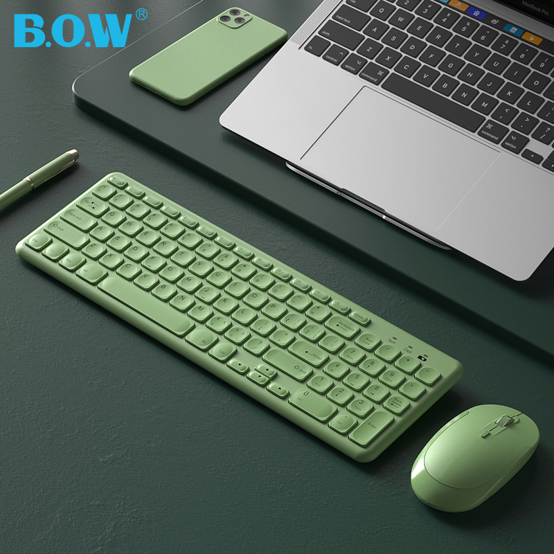 BOW HW256 wireless keyboard mouse usb wired external laptop keyboard mouse set office typing dedicated mute