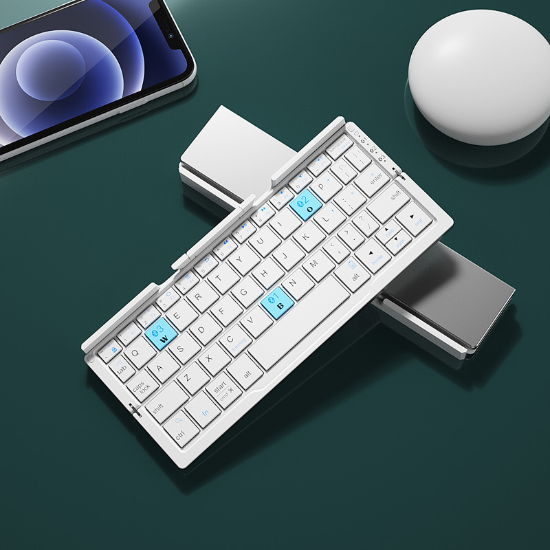 HB199 ultra-thin folding wireless three bluetooth keyboard