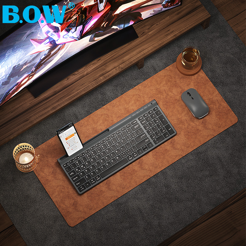 BOW航世 HW306DL-2可充电无线键盘鼠标套装外接笔记本台式电脑家用办公静音无声薄膜轻薄便携游戏打字专用键鼠超薄